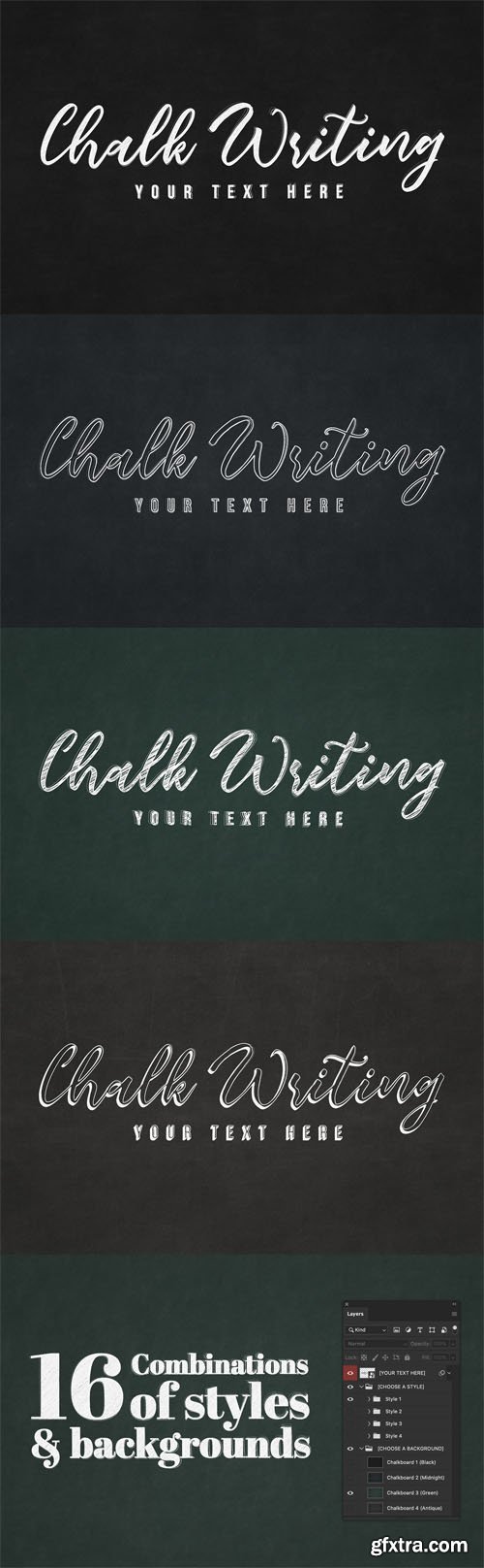 Chalk Writing - 4 Photoshop Text Effects