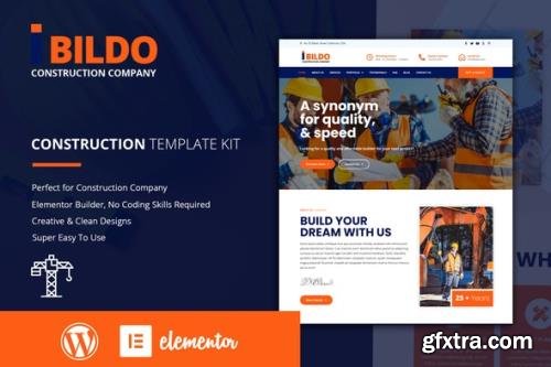 ThemeForest - Bildo v1.0.0 - Construction Elementor Template Kit - 29592908