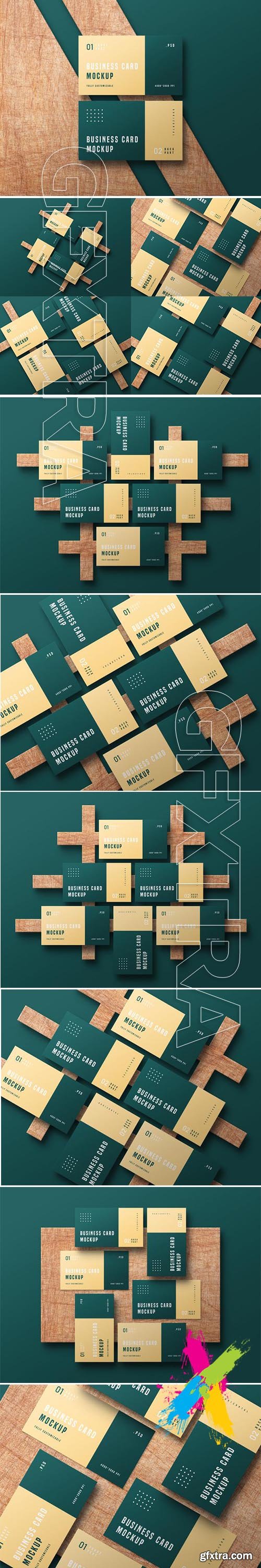 Business card set mockup