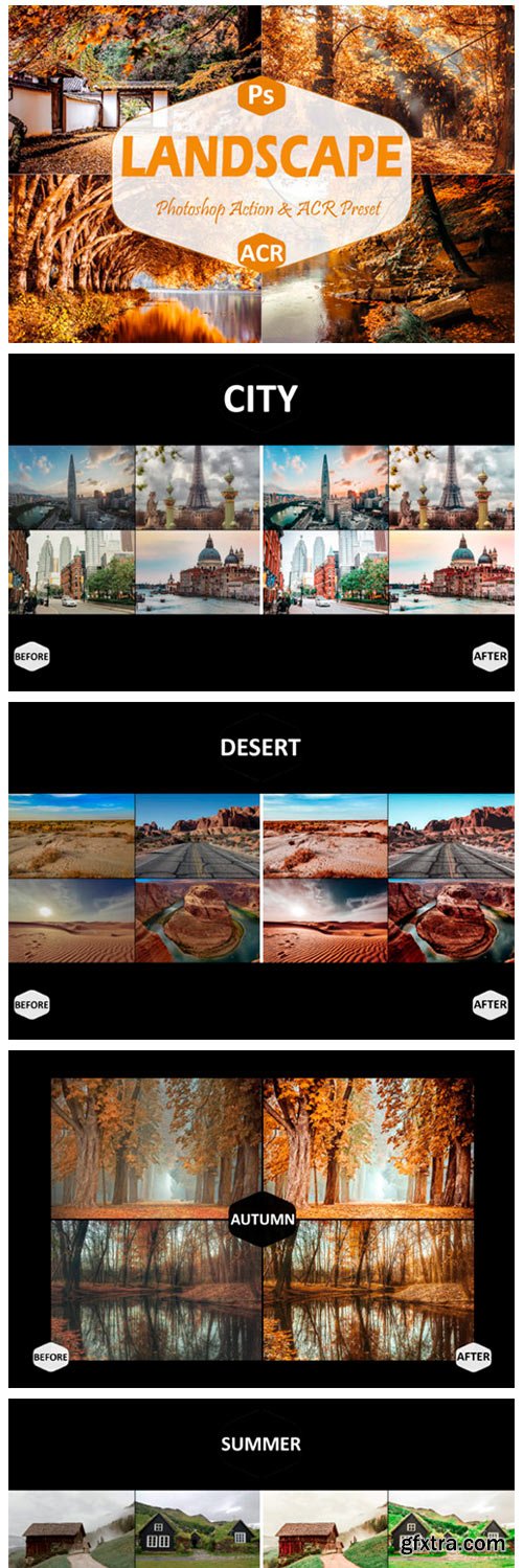 40 Landscape Photoshop Actions and ACR 7100197