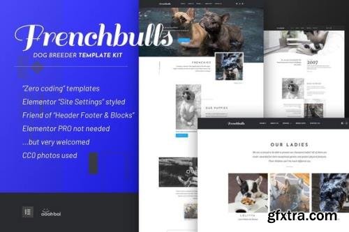 ThemeForest - Frenchbulls v1.0.1 - Dog Breeder Elementor Template Kit - 29778977