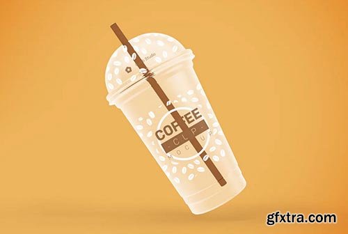 Transparent Plastic Cup Mockup