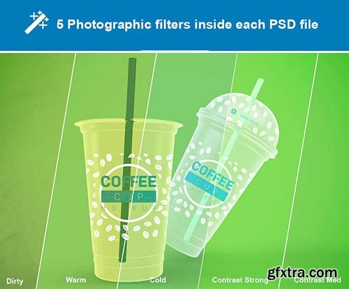 Transparent Plastic Cup Mockup