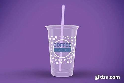 Transparent Plastic Cup Mockup