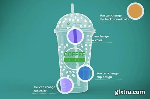 Transparent Plastic Cup Mockup