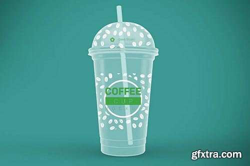 Transparent Plastic Cup Mockup