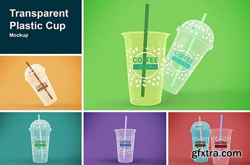 Transparent Plastic Cup Mockup