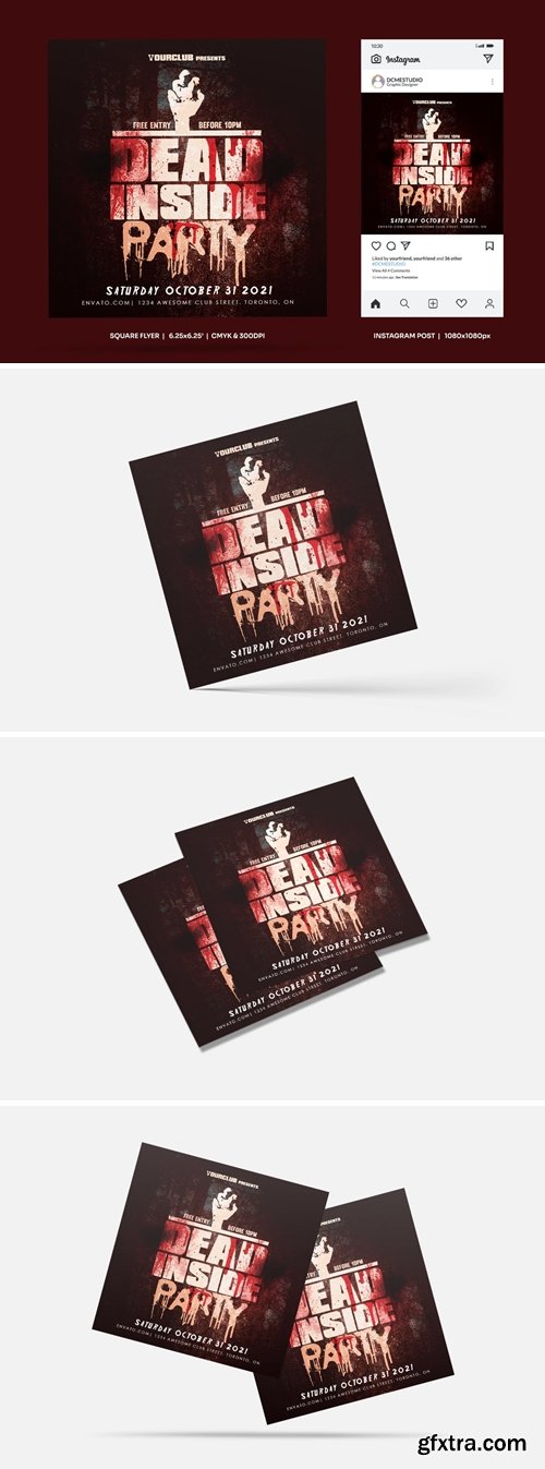 Halloween Party Square Flyer & Insta Post