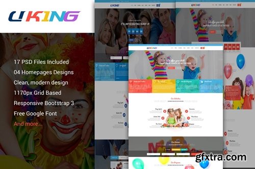 Uking - Creative Kindergartens PSD Template