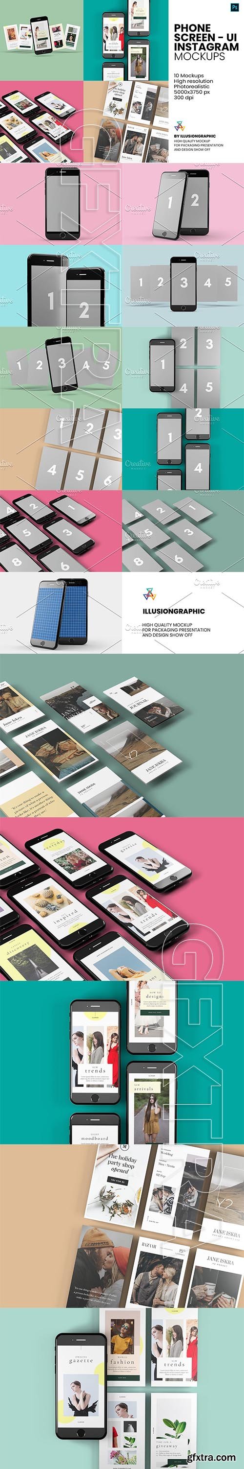 CreativeMarket - Phone Screen / UI / Instagram Mockup 5732128