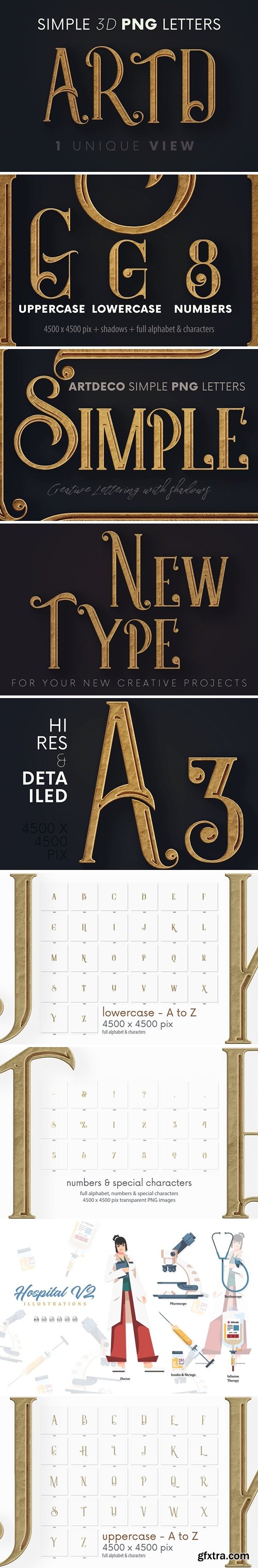 Artdeco Simple - 3D Lettering