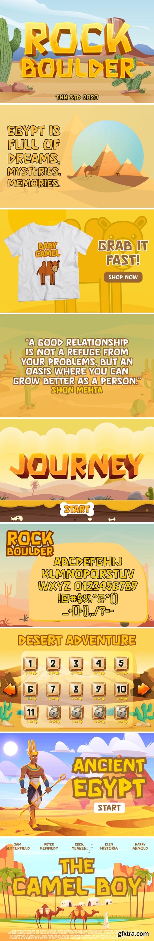 Rock Boulder Font