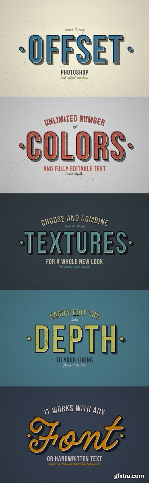 Offset Photoshop Text Effect Mockup