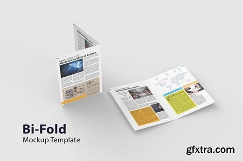 Bi-Fold Brochure - Mockup Template