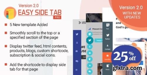 CodeCanyon - Easy Side Tab Pro v2.0.7 - Responsive Floating Tab Plugin For Wordpress - 22296723