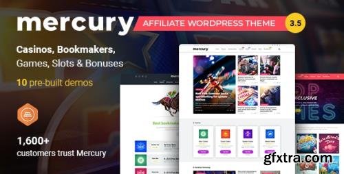 ThemeForest - Mercury v3.5.1 - Gambling & Casino Affiliate WordPress Theme. News & Reviews - 20951954