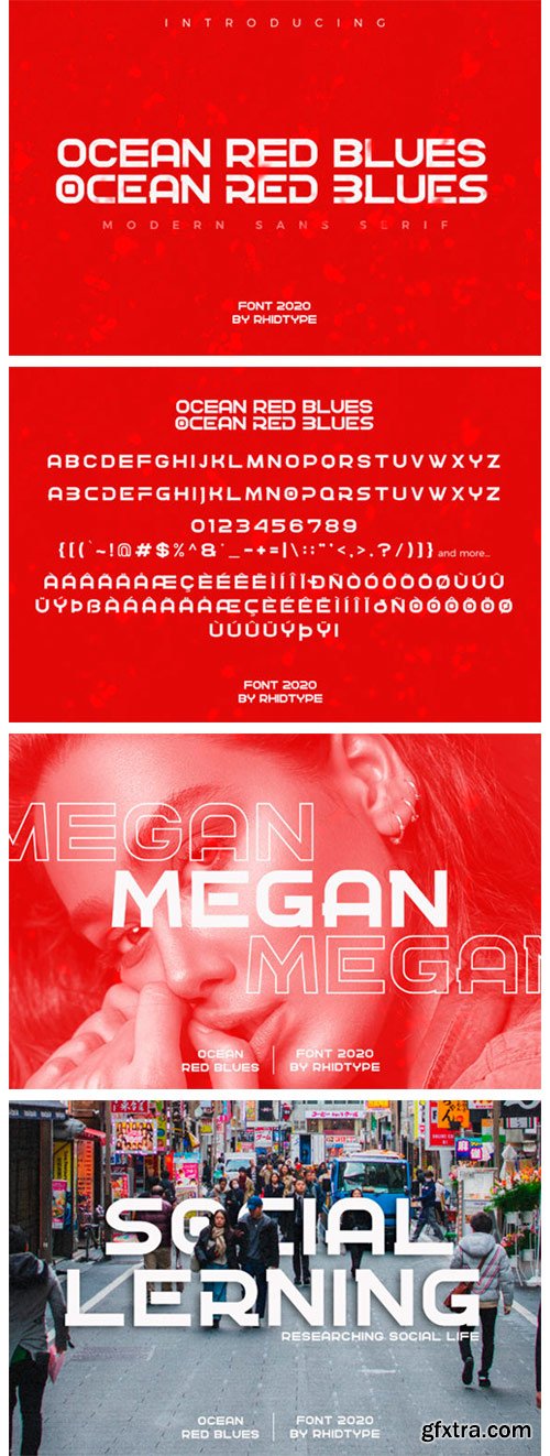 Ocean Red Blues Font