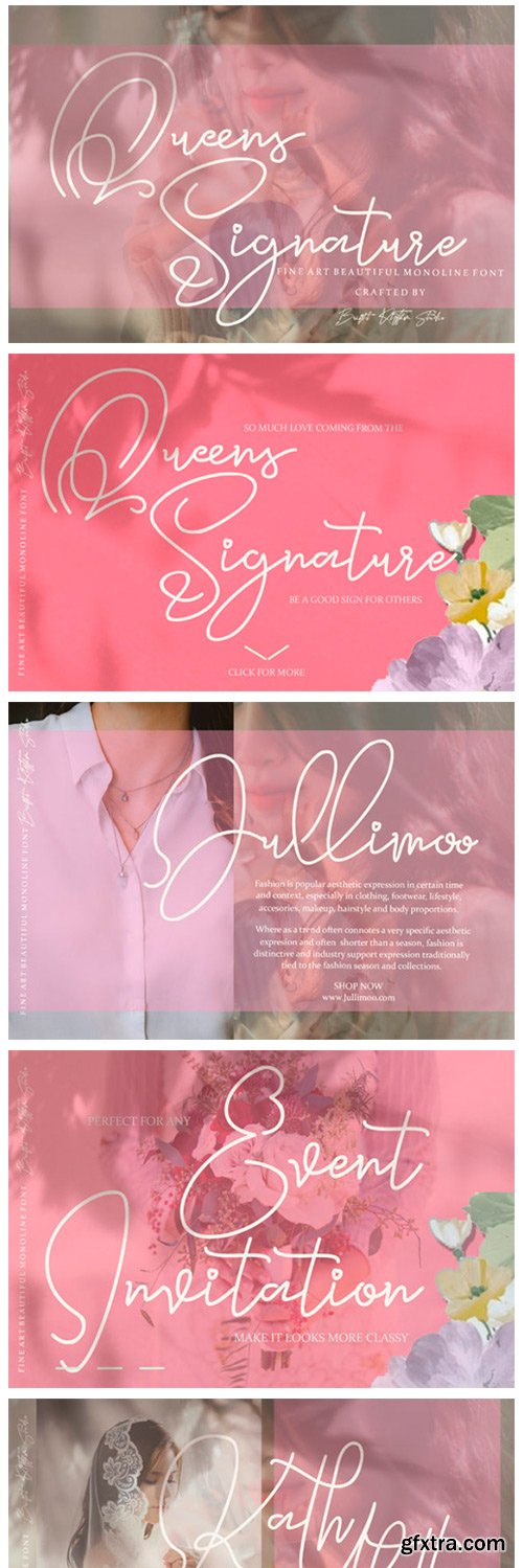 Queens Signature Font