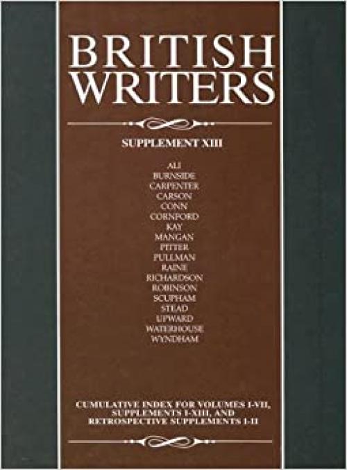  British Writers, Supplement XIII 