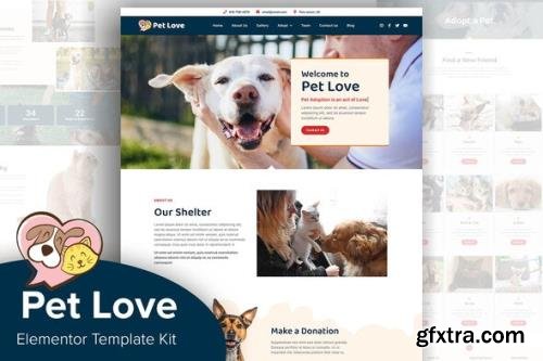 ThemeForest - Pet Love v1.0.0 - Animal Shelter Elementor Template Kit - 29977713