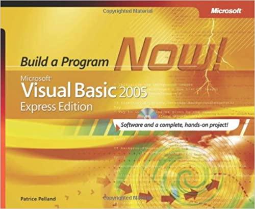  Microsoft® Visual Basic® 2005 Express Edition: Build a Program Now! 