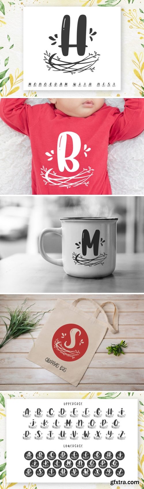 Nest Monogram Font