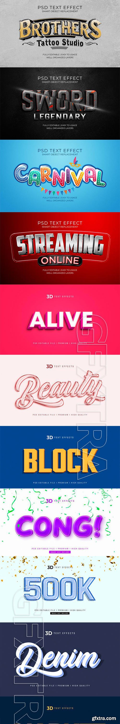 Text effect template