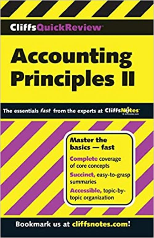  CliffsQuickReview Accounting Principles II (Cliffs Quick Review (Paperback)) (Bk. 2) 