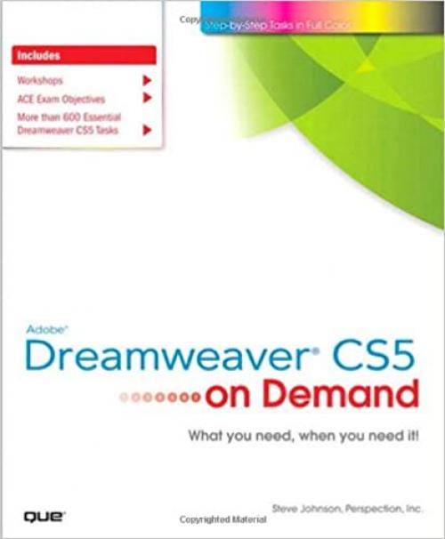  Adobe Dreamweaver CS5 on Demand 