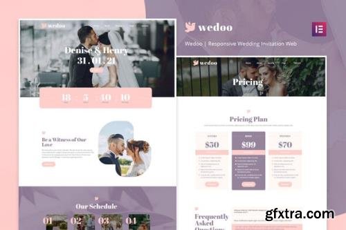 ThemeForest - Wedoo v1.0.0 - Online Wedding Invitation Elementor Template Kit - 30048473