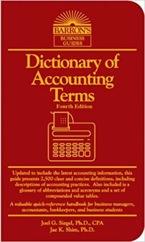  Dictionary of Accounting Terms (Barron's Business Guides) 