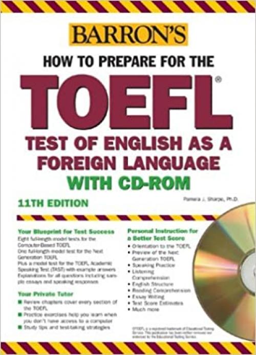  Barron's How to Prepare for the TOEFL with CD-ROM, 11th Edition 