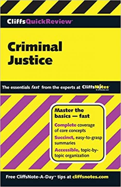  CliffsQuickReview Criminal Justice (Cliffs Quick Review (Paperback)) 