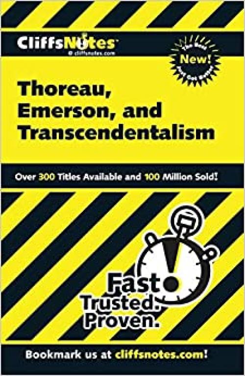  CliffsNotes on Thoreau, Emerson, and Transcendentalism (Cliffsnotes Literature Guides) 