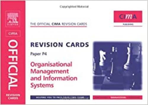  CIMA Revision Cards Organisational Management and Information Systems (CIMA Managerial Level 2008) 