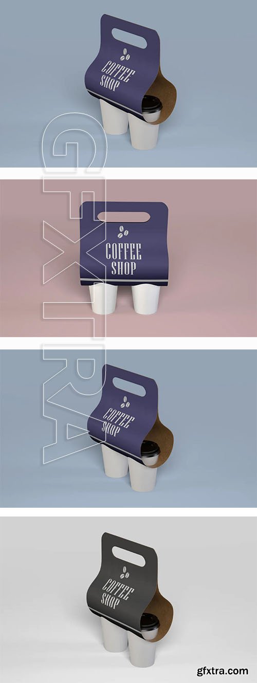 Take away Coffee Holder Mockup