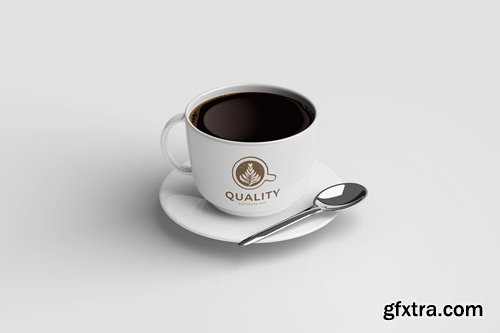 Black Coffee Cup - Mockup Template