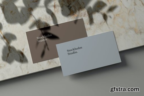 Business Card Mockup on Marble Stone