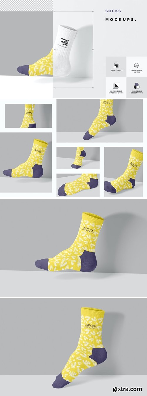 Cotton Socks Mockups