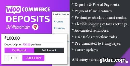 CodeCanyon - WooCommerce Deposits v3.0.0 - Partial Payments Plugin - 9249233