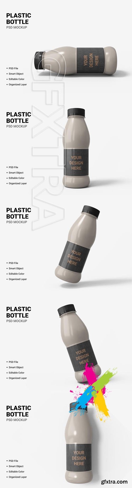 Plastic bottle mockup