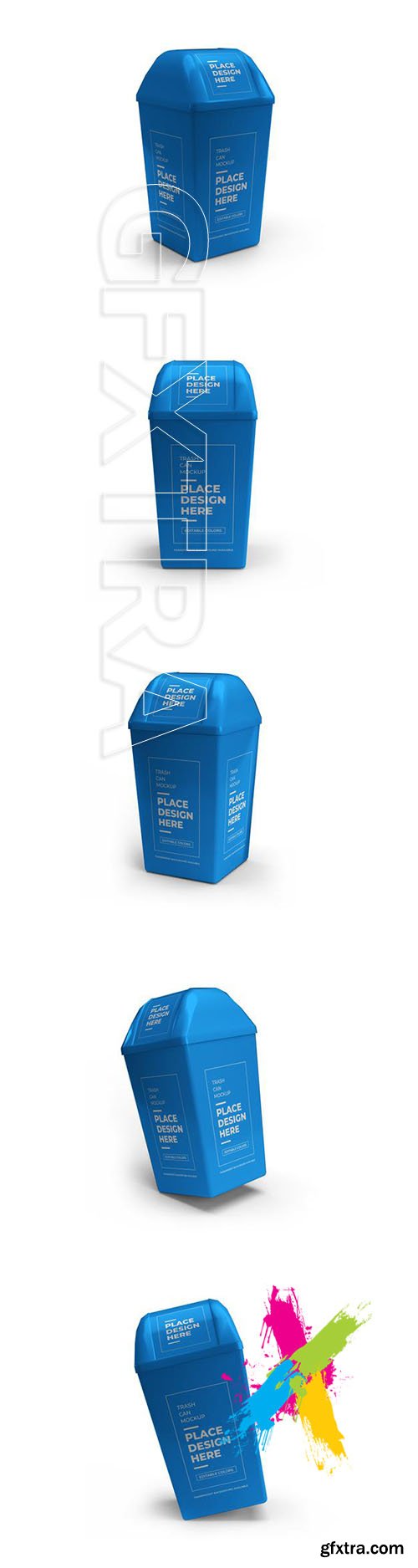 Trash can mockup