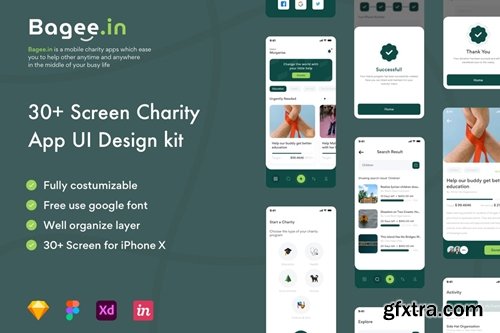 Bagee.in - Charity Apps UI Kit