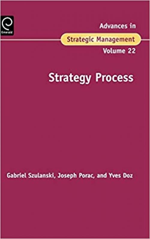  Strategy Process, Volume 22 (Advances in Strategic Management) 