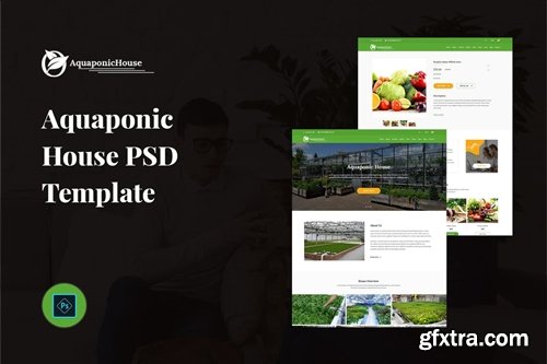 Aquaponic House PSD Template