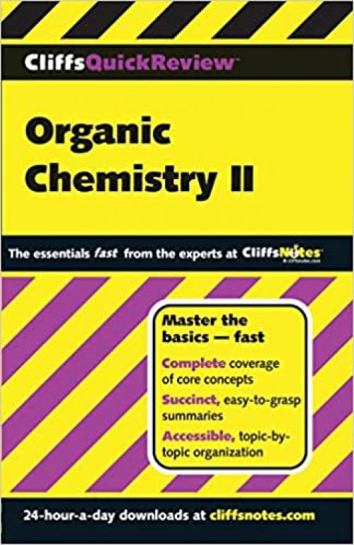  CliffsQuickReview Organic Chemistry II (Cliffs Quick Review (Paperback)) 