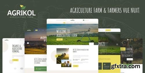 ThemeForest - Agrikol v1.0 - Vue Nuxt Template For Agriculture Farms - 29453090