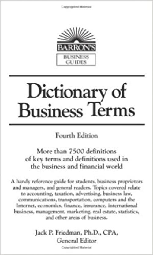  Dictionary of Business Terms (Barron's Business Guides) 