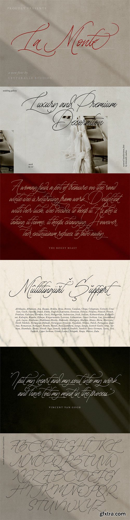 La Monte Calligraphy Font