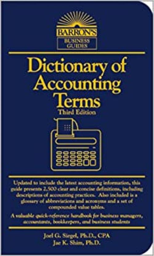  Dictionary of Accounting Terms (Barron's Business Guides) 